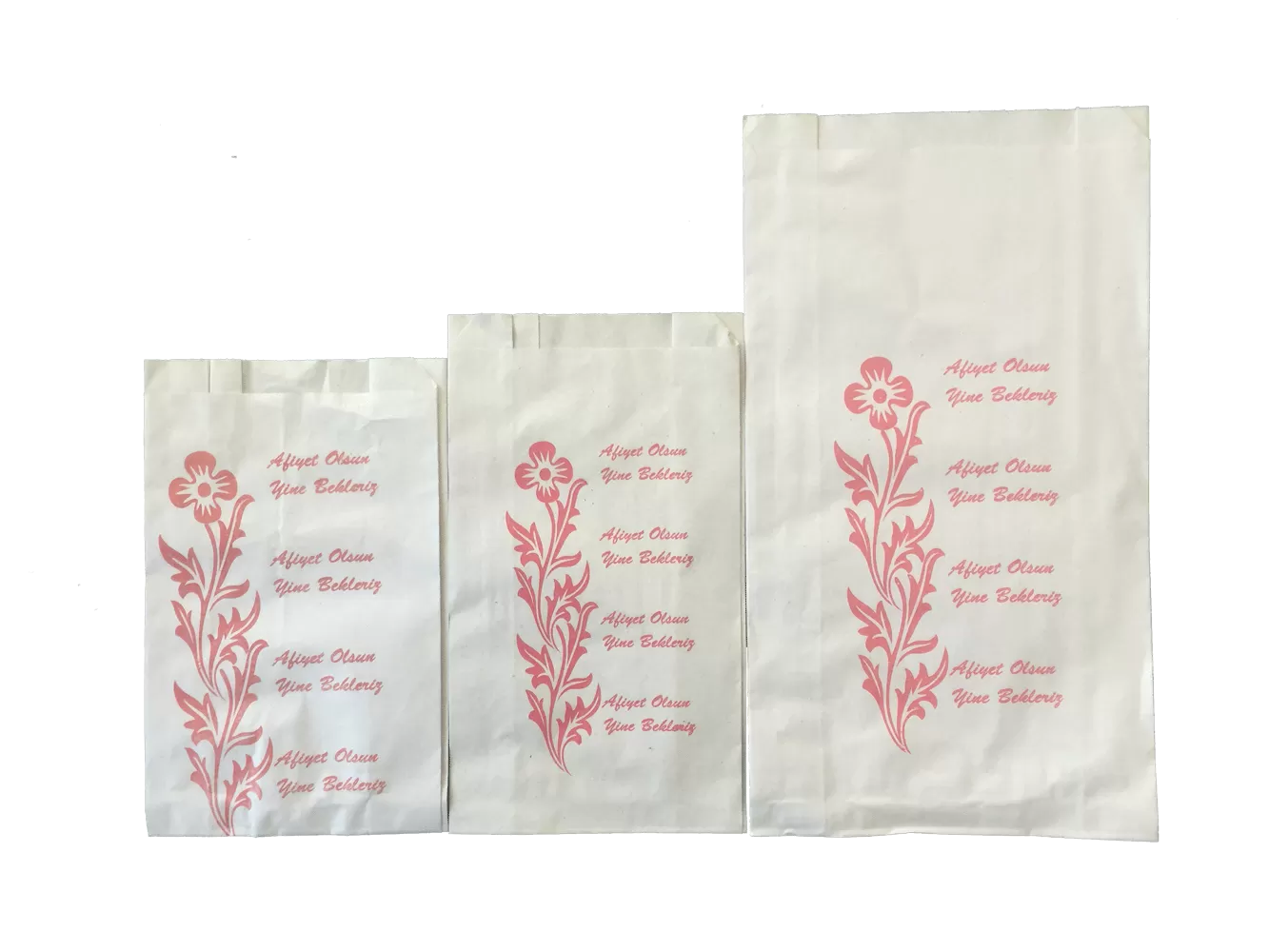 Printed 'Enjoy Your Meal' Regular Sulfite Gusseted Paper Bag